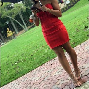 By the Way Alina bandage strapless dress